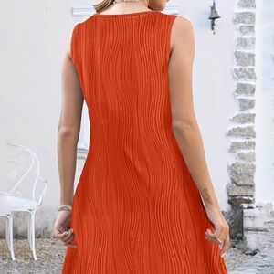 NWT Orange Tank Dress With Pockets Beach Cover Up Size XL